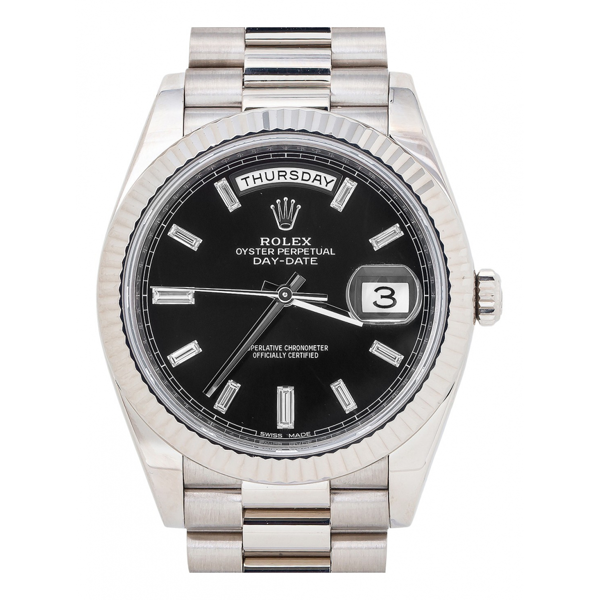 Day-date 40mm white gold watch Rolex 